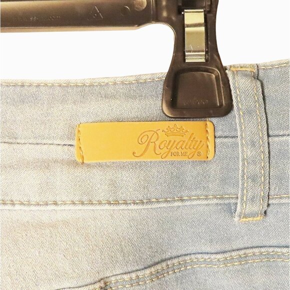 Royalty For Me Womens 12 Ankle High Rise Slim Fit Stretch Jeans Light Wash NWT - Picture 8 of 9